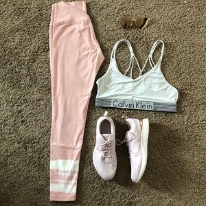 Pink & rose gold Nike sneakers